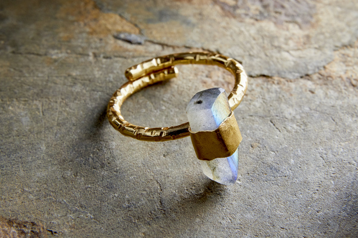 Darti Labradorite Ring - Gold