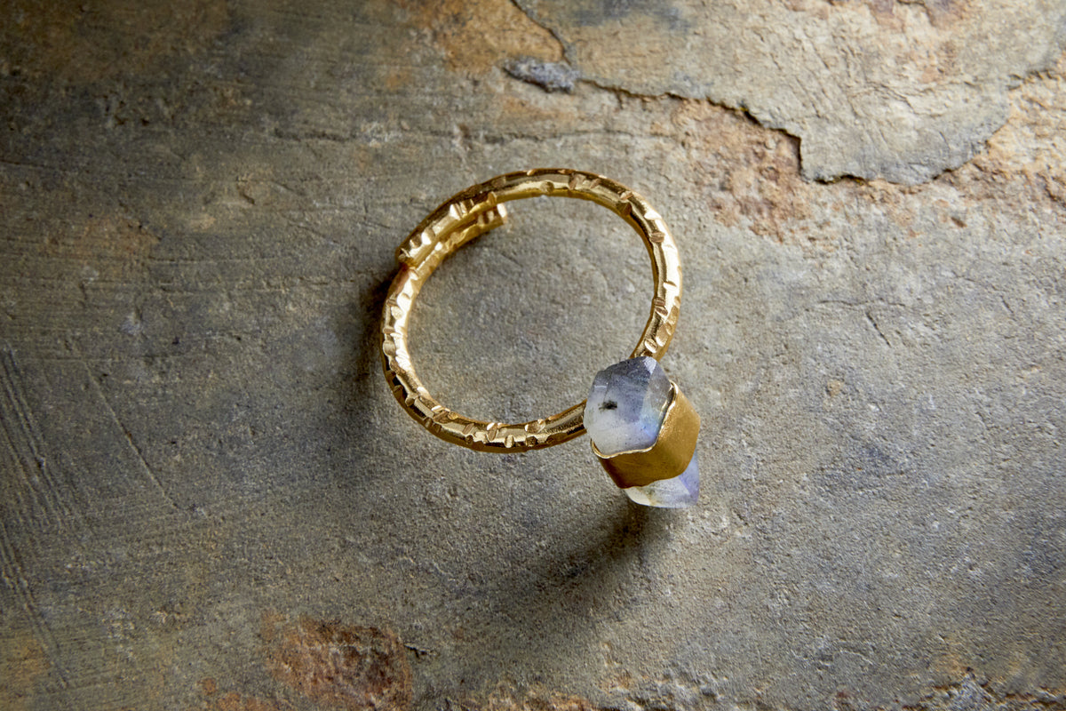 Darti Labradorite Ring - Gold