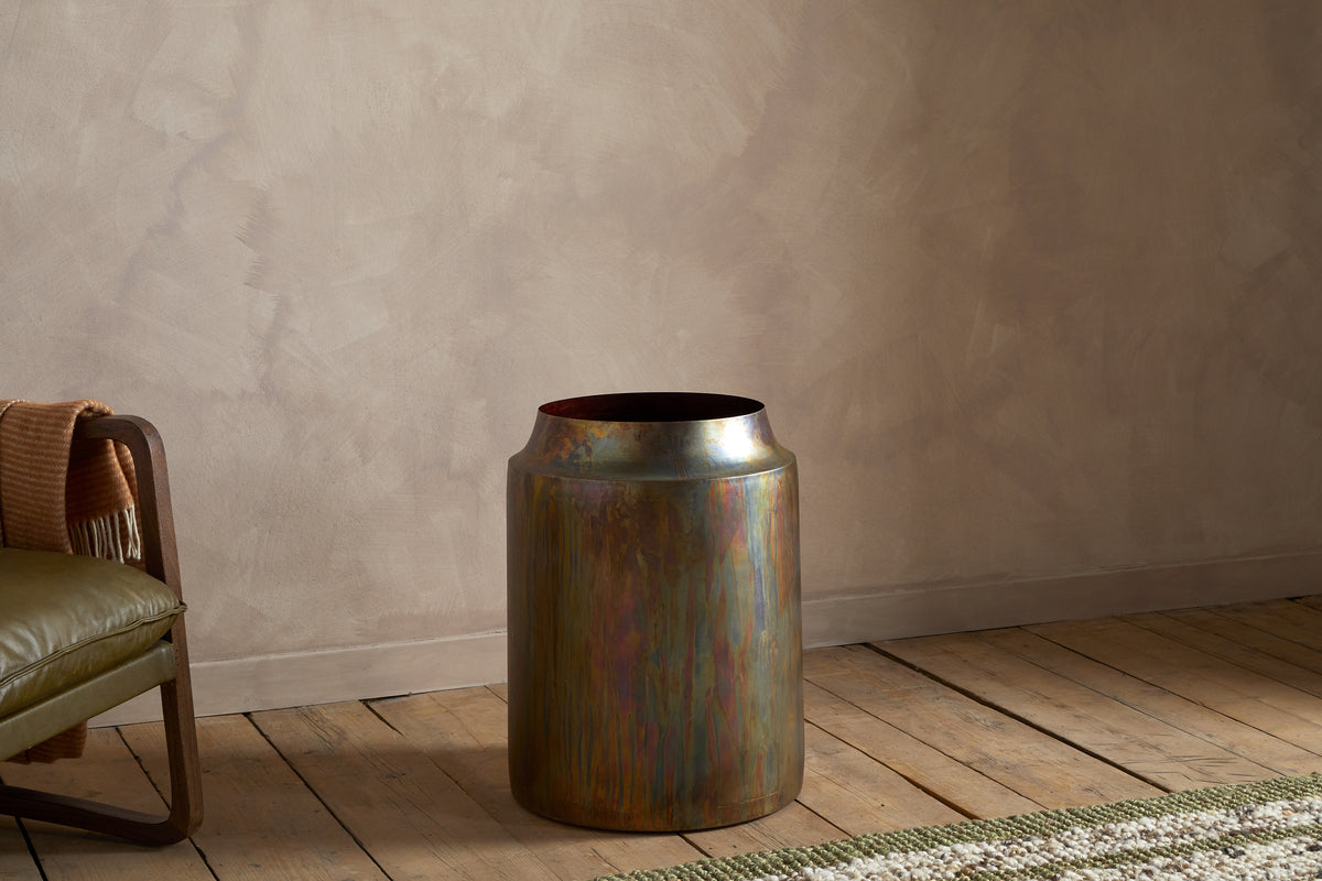 Roja Metal Planter - Oxidised Metal