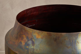 Roja Metal Planter - Oxidised Metal