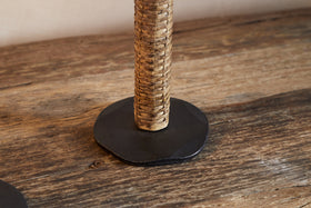 Musika Woven Candlestick - Black & Natural