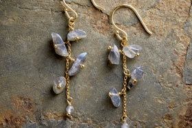 Jaradi Labradorite Earrings - Gold