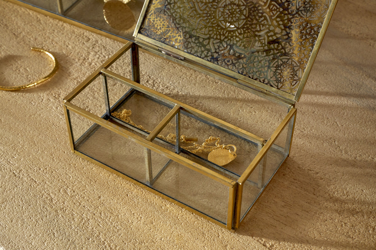 Kijang Jewellery Box - Brass & Clear
