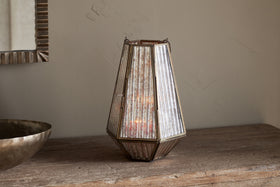 Igbo Lantern - Brass & Clear