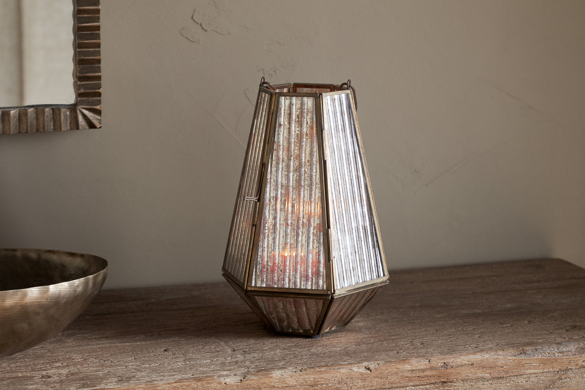 Igbo Lantern - Brass & Clear