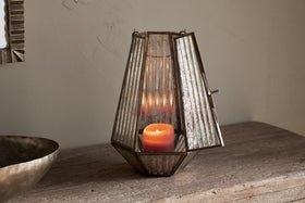 Igbo Lantern - Brass & Clear