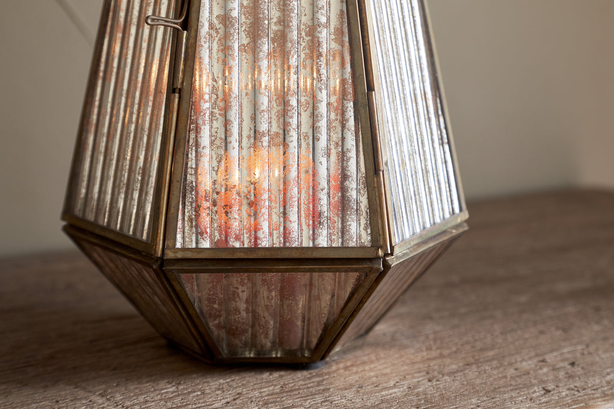 Igbo Lantern - Brass & Clear