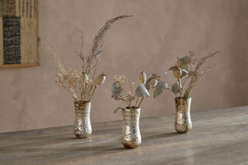 Rumi Recycled Glass Mini Vases - Silver Rust - (Set of 3)