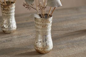 Rumi Recycled Glass Mini Vases - Silver Rust - (Set of 3)