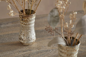 Rumi Recycled Glass Mini Vases - Silver Rust - (Set of 3)