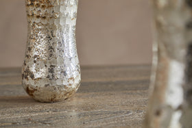 Rumi Recycled Glass Mini Vases - Silver Rust - (Set of 3)