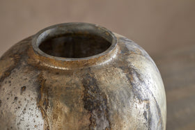 Hamira Recycled Glass Vase - Silver Rust