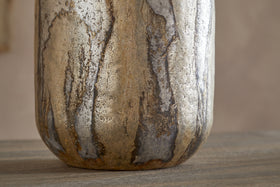 Hamira Recycled Glass Vase - Silver Rust