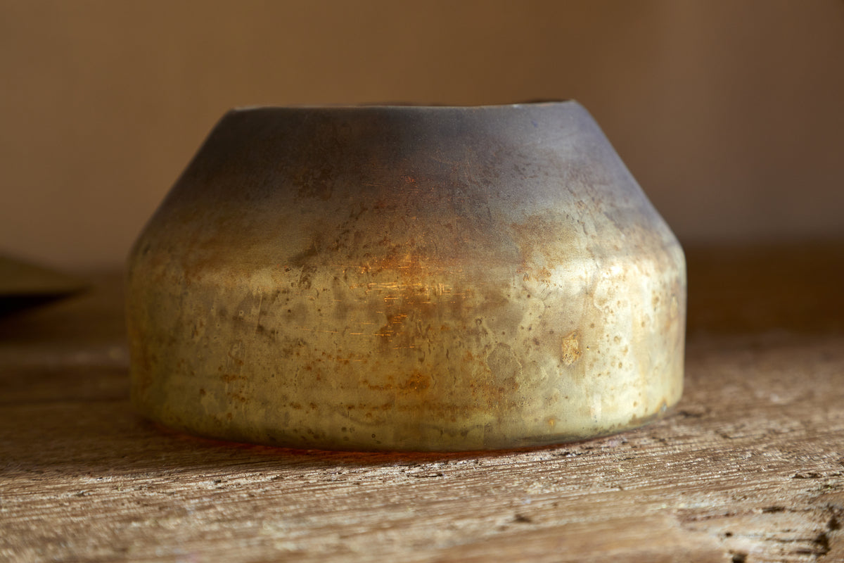 Singal Candle Holder - Green Smoke