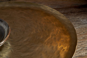 Oorja Round Tray - Brass
