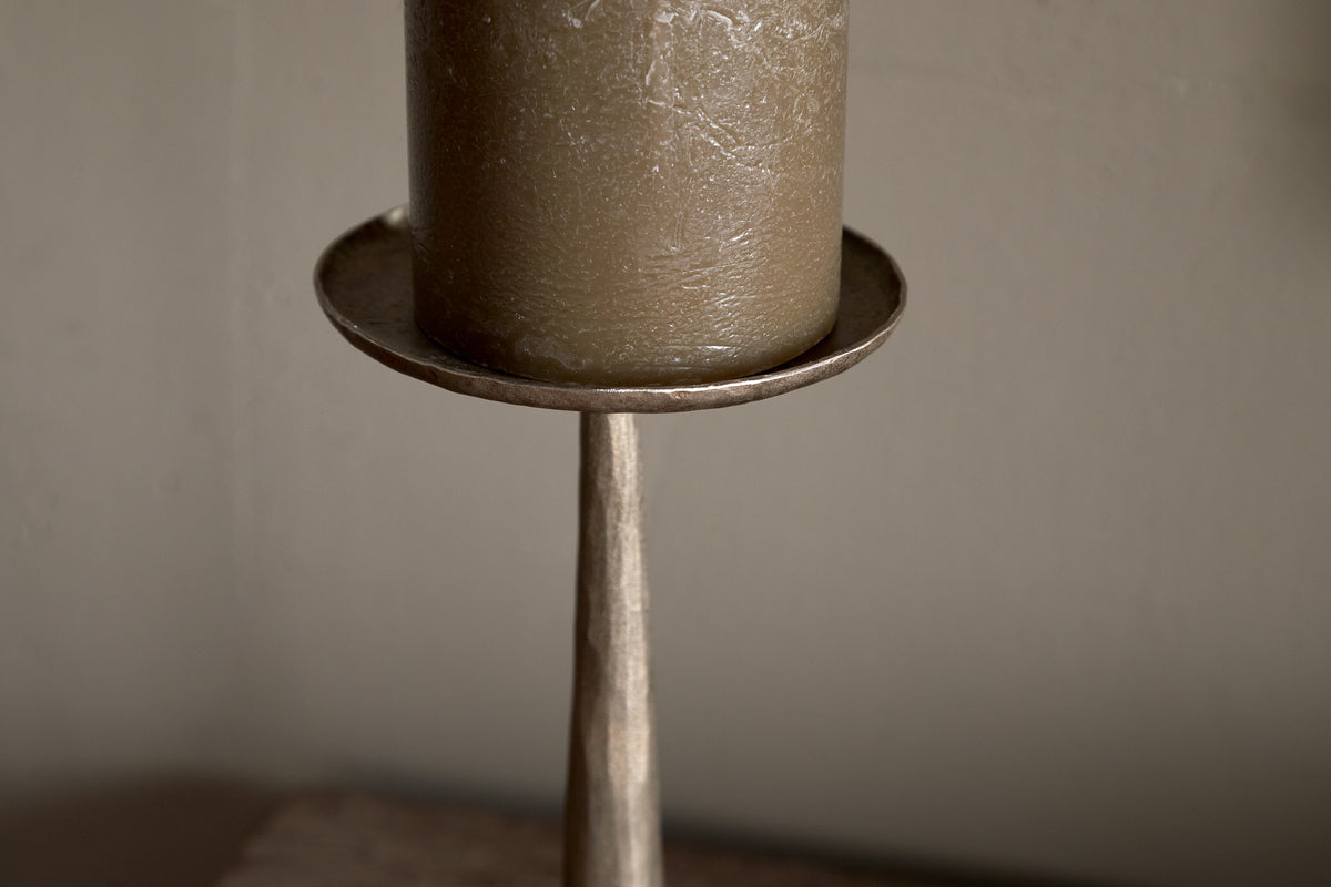 Lora Pillar Candle Holder - Brass