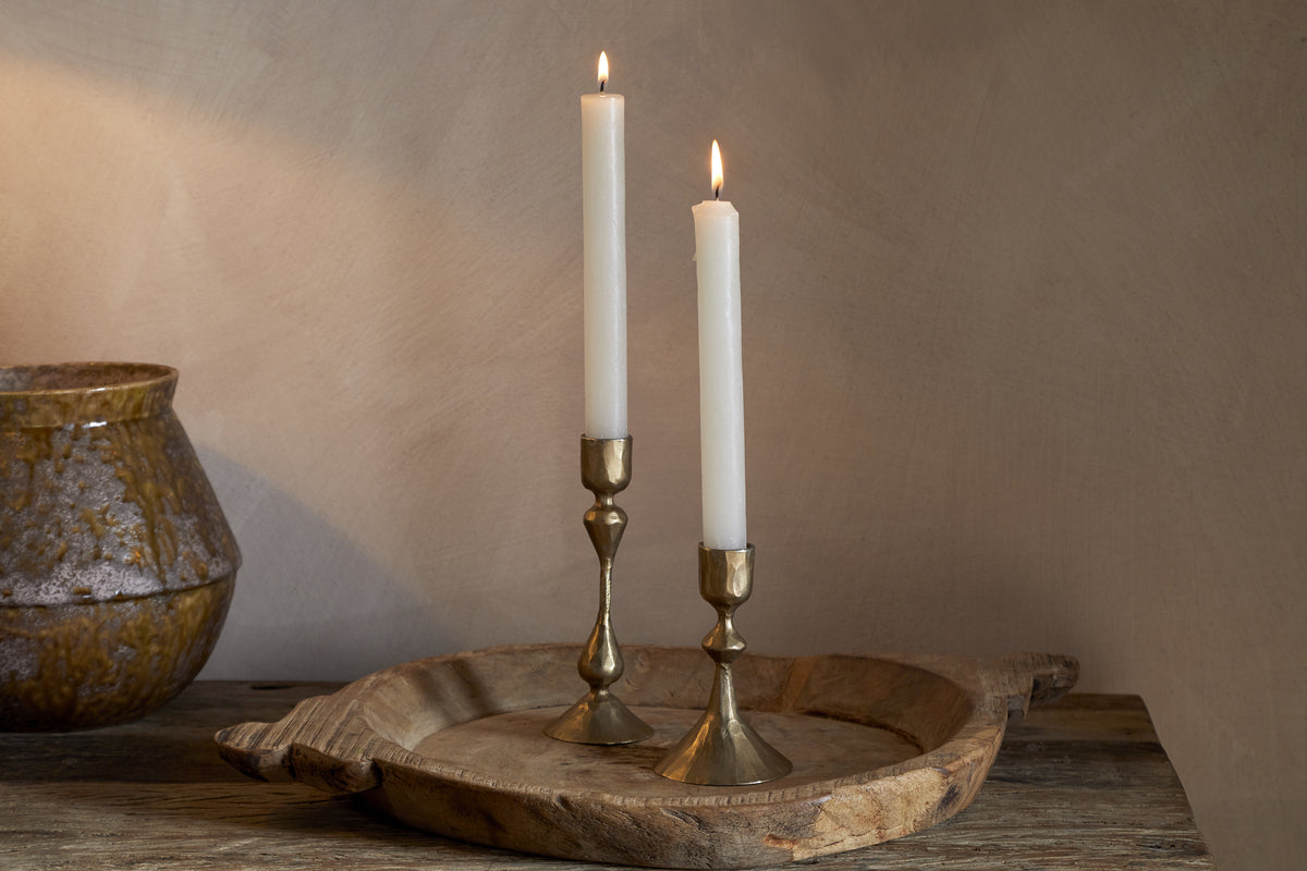 Aarya Candlestick - Brass - (Set of 2)