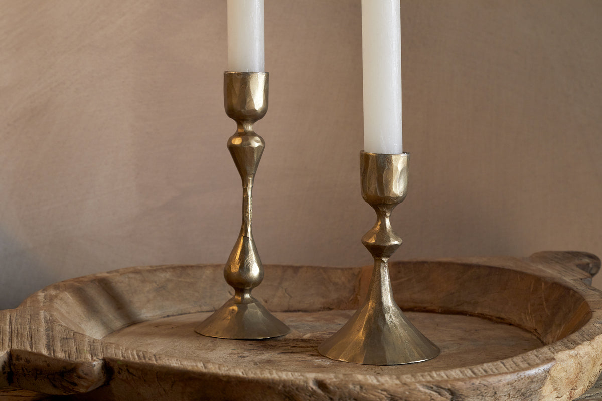 Aarya Candlestick - Brass - (Set of 2)
