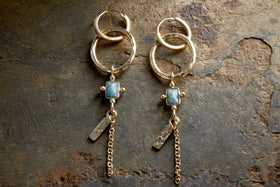 Tumari Amazonite Earrings - Gold