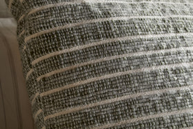 Tudo Merino Cushion Cover - Moss & Natural - 65 x 65cm