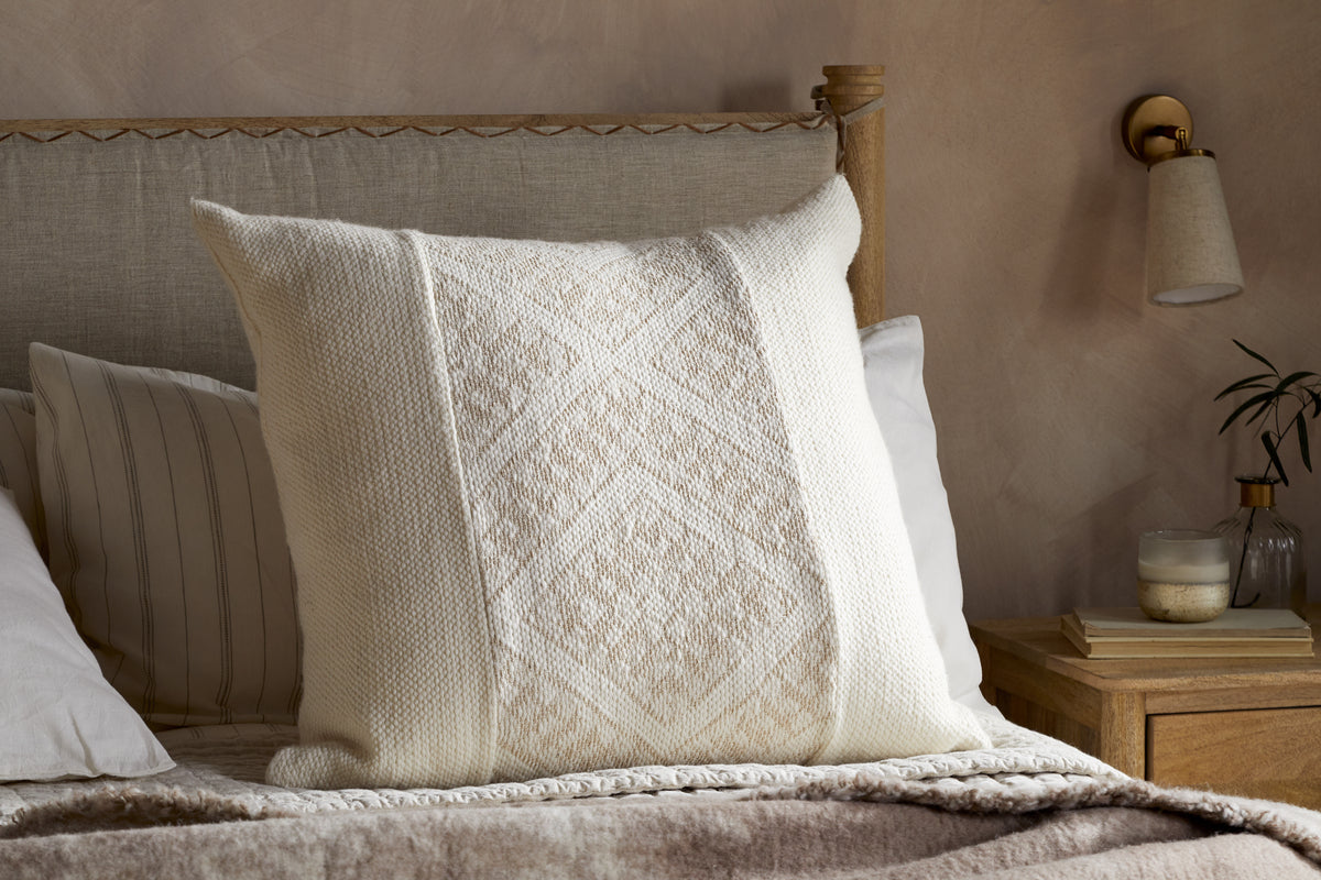 Girja Merino Cushion Cover - Cream - 65 x 65cm