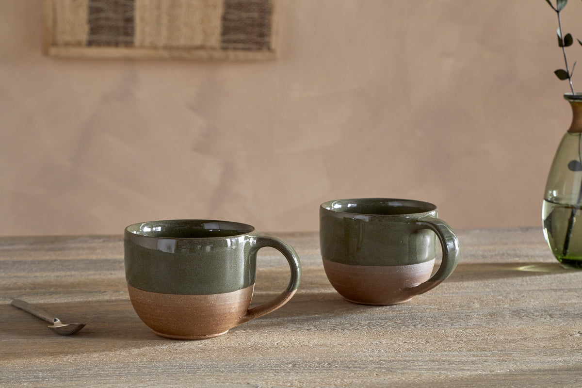 Mali Coffee Mug - Forest Green - (Set of 2)