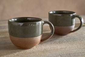 Mali Coffee Mug - Forest Green - (Set of 2)
