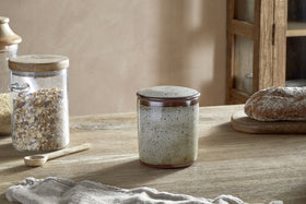 Cam Lidded Storage Jar - Mocha