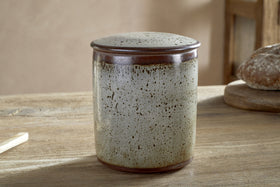 Cam Lidded Storage Jar - Mocha