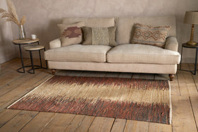 Kekere Jute & Cotton Rug - Natural & Rust - 150 x 240cm