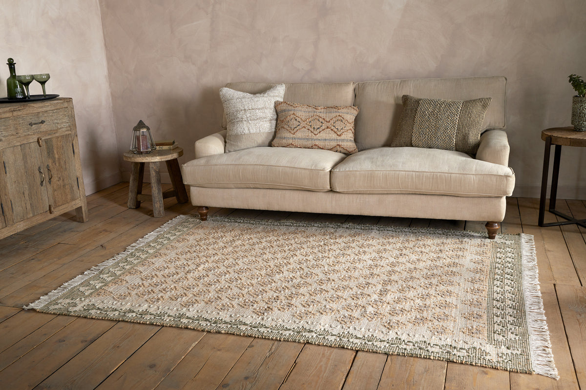 Erin Wool & Jute Rug - Natural & Grey - 150 x 240cm