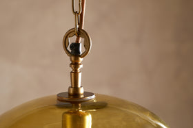 Otoro Recycled Glass Pendant - Honey - Small Round