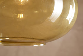 Otoro Recycled Glass Pendant - Honey - Large Round