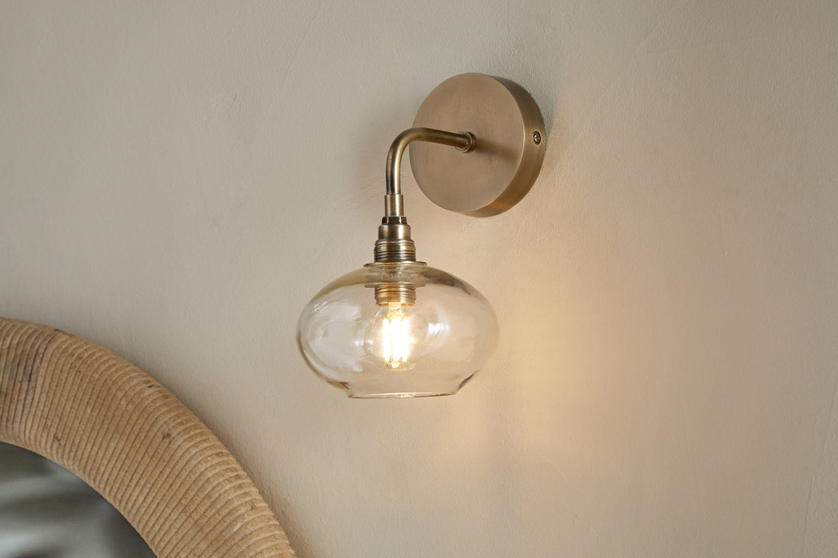 Otoro Recycled Glass Wall Light - Clear