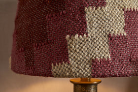 Kaadu Jute Kilim Lampshade - Rust & Natural - Medium