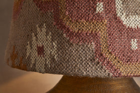 Yatra Jute Kilim Lampshade - Rust & Natural - Large