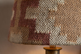 Shanto Jute Kilim Lampshade - Rust & Natural - Medium