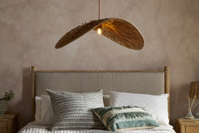 Essubi Raffia Organic Weave Pendant - Natural