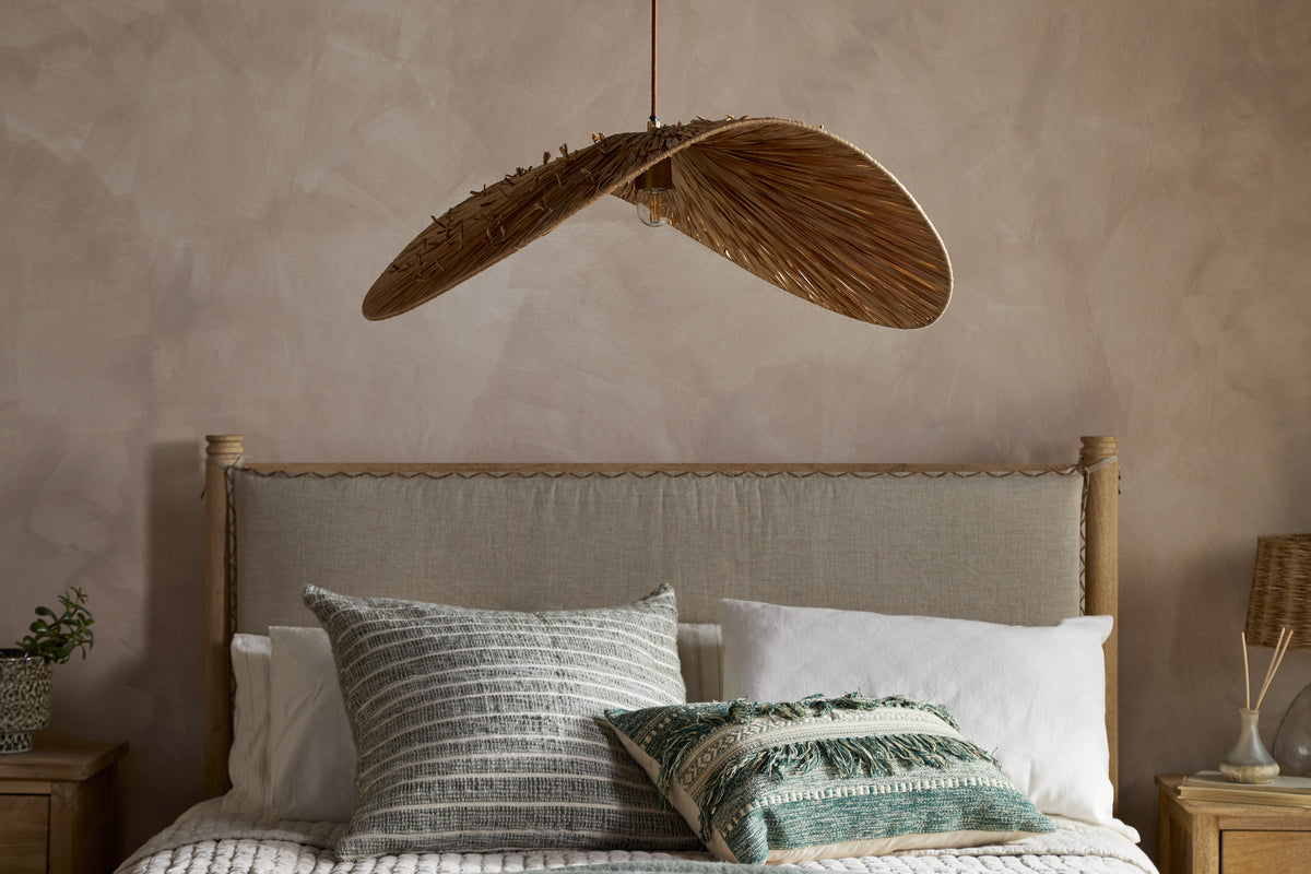 Essubi Raffia Organic Weave Pendant - Natural