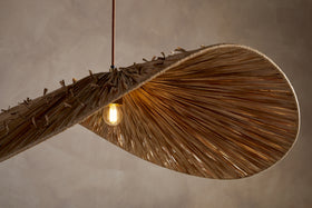 Essubi Raffia Organic Weave Pendant - Natural
