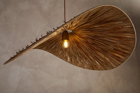 Essubi Raffia Organic Weave Pendant - Natural
