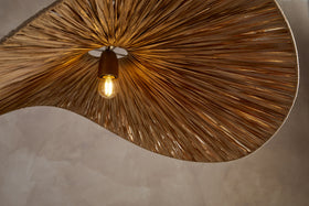 Essubi Raffia Organic Weave Pendant - Natural