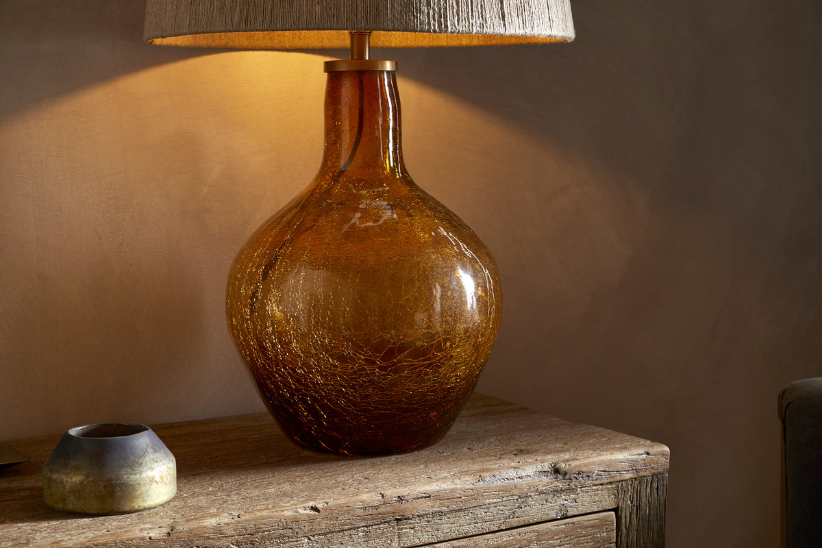 Didan Recycled Glass Lamp Base - Honey