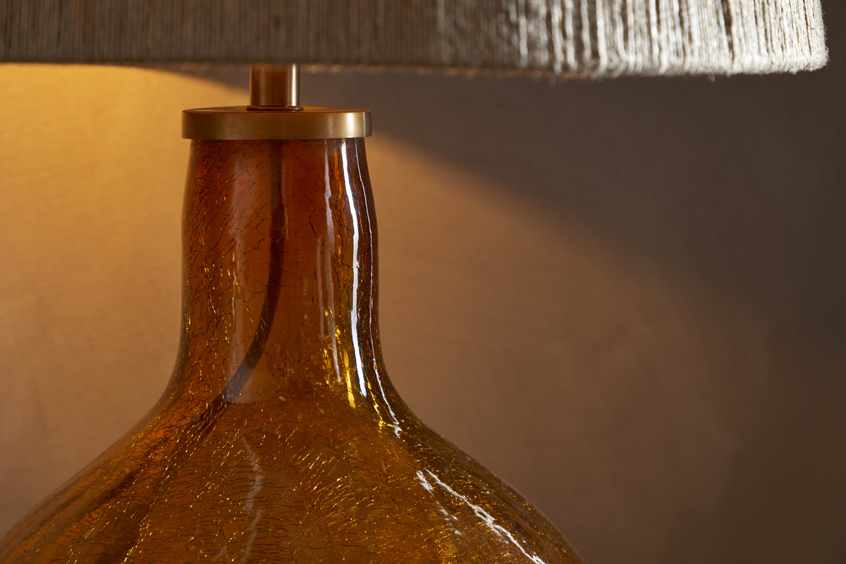 Didan Recycled Glass Lamp Base - Honey