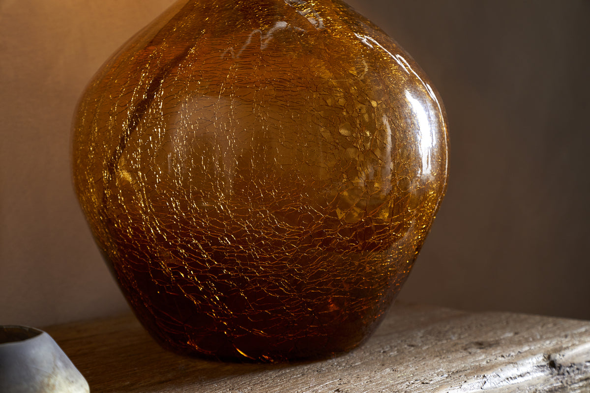 Didan Recycled Glass Lamp Base - Honey