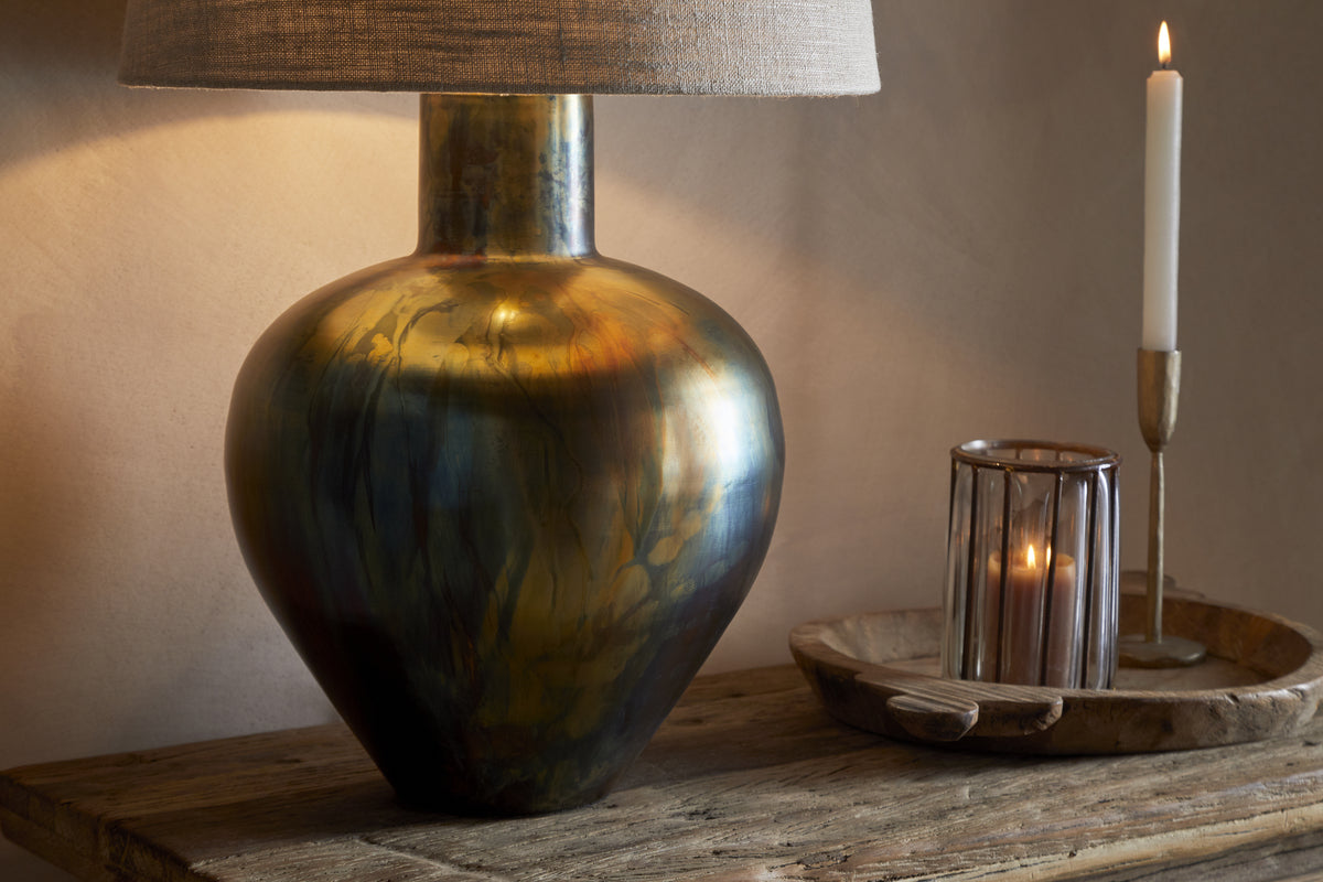 Higala Antique Table Lamp Base - Burnished Bronze