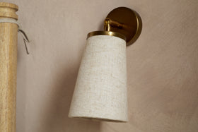 Ame Linen Wall Spot Light - Off White