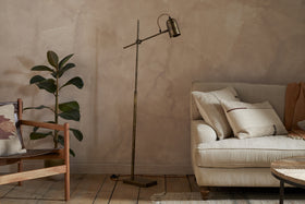 Thenkara Directional Floor Lamp - Antique Brass