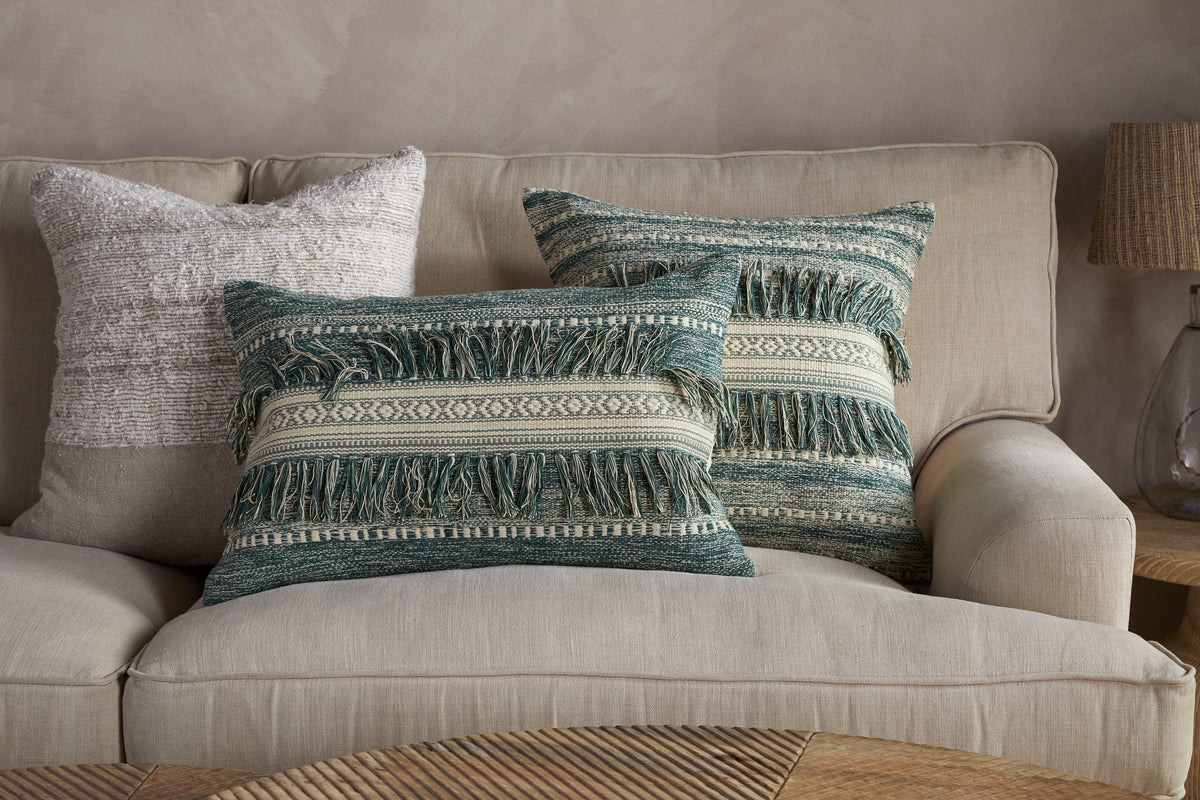 Padal Woven Cushion Cover - Green
