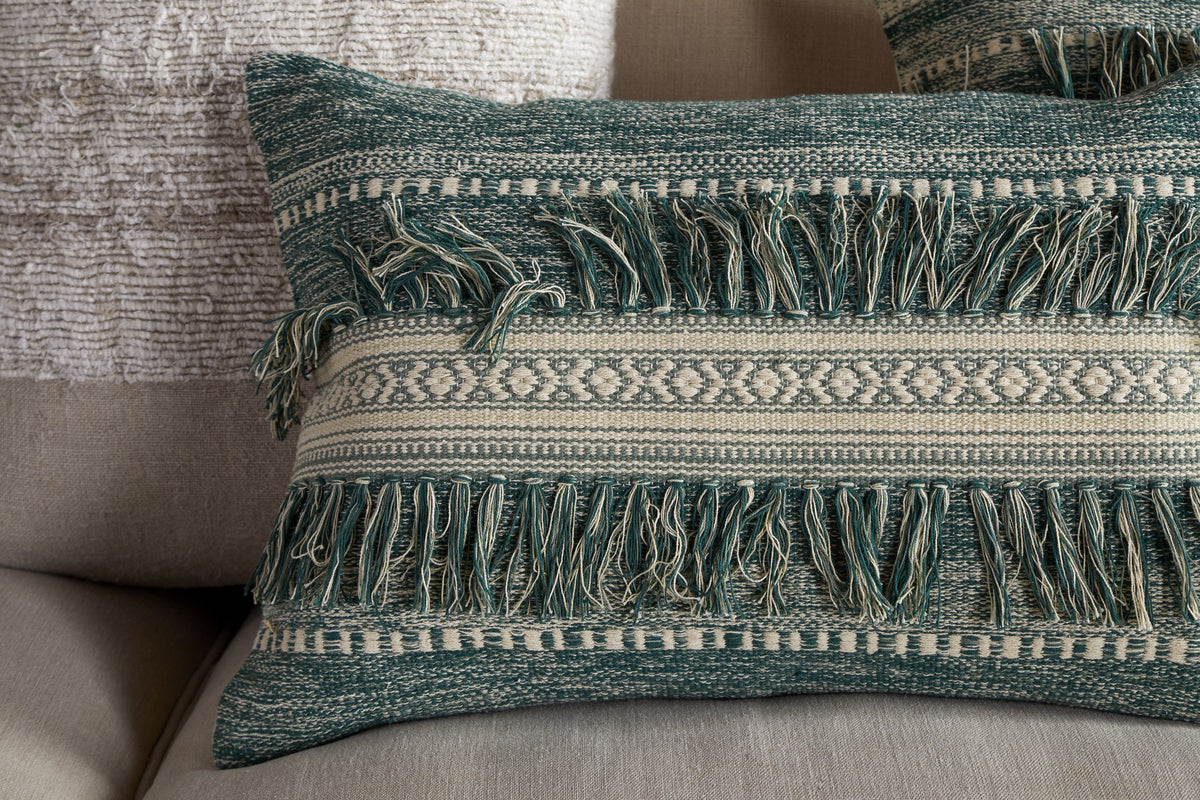 Padal Woven Cushion Cover - Green